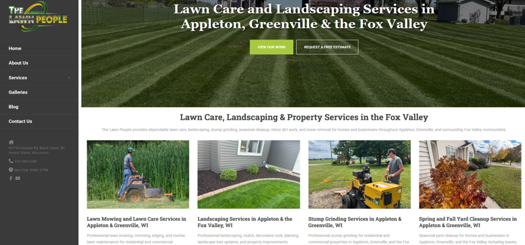The Lawn People new lawn care website designed by Digital X